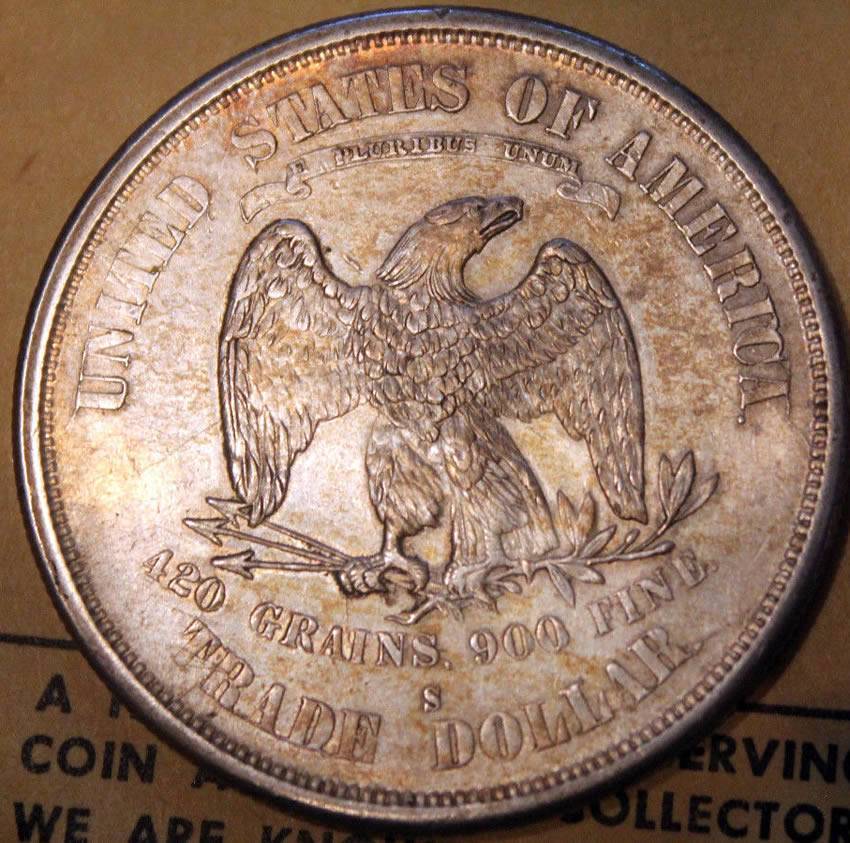 1875-S-Trade-Dollar-For-Grading,-Very-Old-Toning.