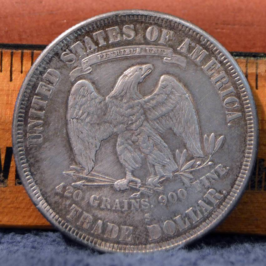 1875-S-Trade-Dollar-For-Grading,-Very-Old-Toning.