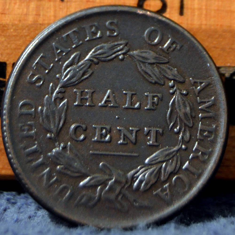 1809-Half-Cent-For-Grading.--Very-Attractive-Raw-Coin!!