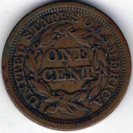 1853-Braided-Hair-Large-Cent-For-Grading.