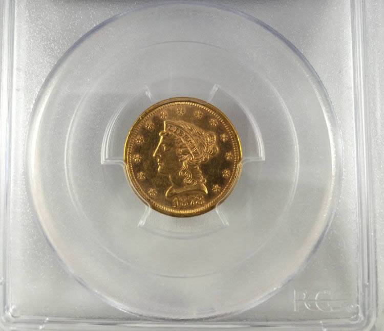 1878-S-Liberty-Head-Quarter-Eagle-Gold-$2.50-For-Grading-Vs.-PCGS