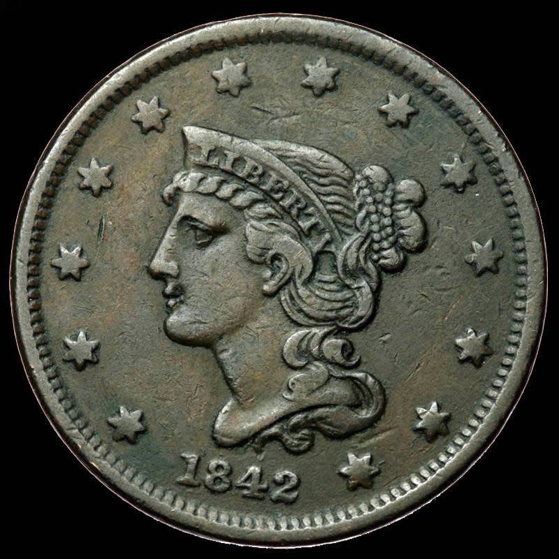 1842-Large-Cent-For-Grading