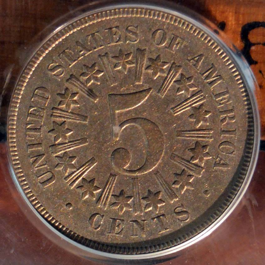 1866-Shield-Nickel-W/Rays-For-Grading-Vs.-PCGS