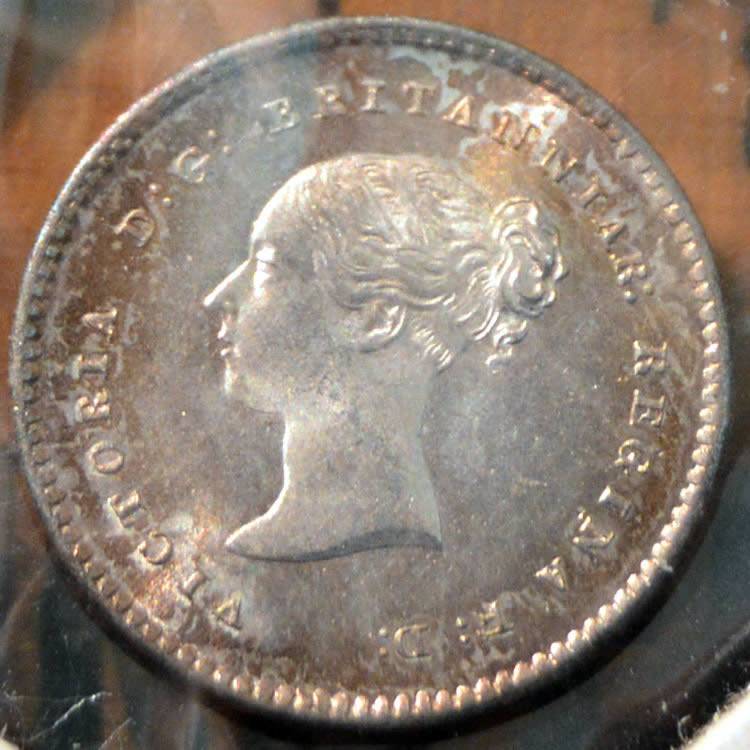 1866-Victoria-2-D-Maundy,-Nice-Prooflike-With-Toning