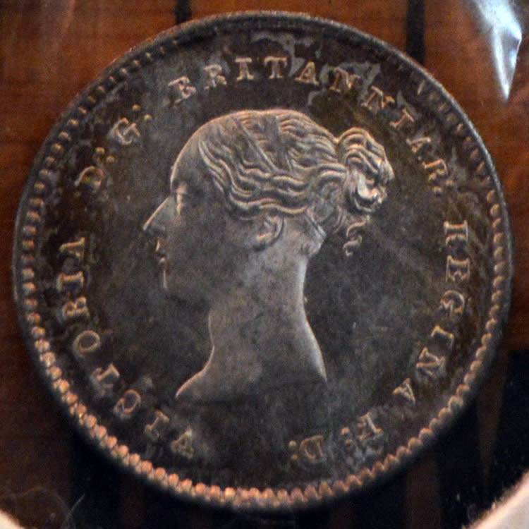 1866-Victoria-2-D-Maundy,-Nice-Prooflike-With-Toning