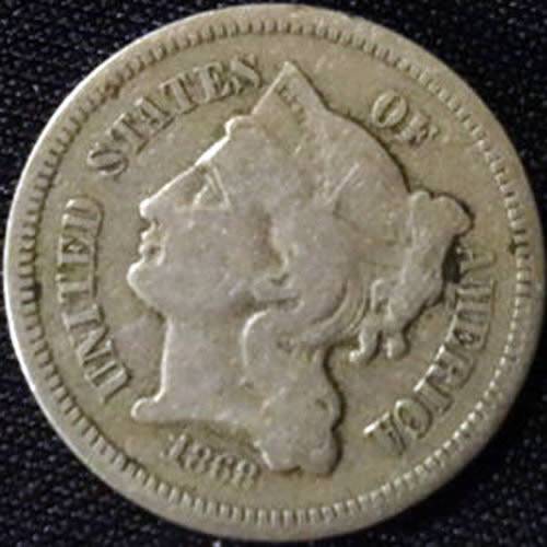 1868-3-Cents-Nickel,-