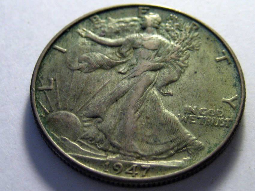 Let's-Grade:-Walking-Liberty-Half-Dollars:-1947-With-Toning-Or-Issues?