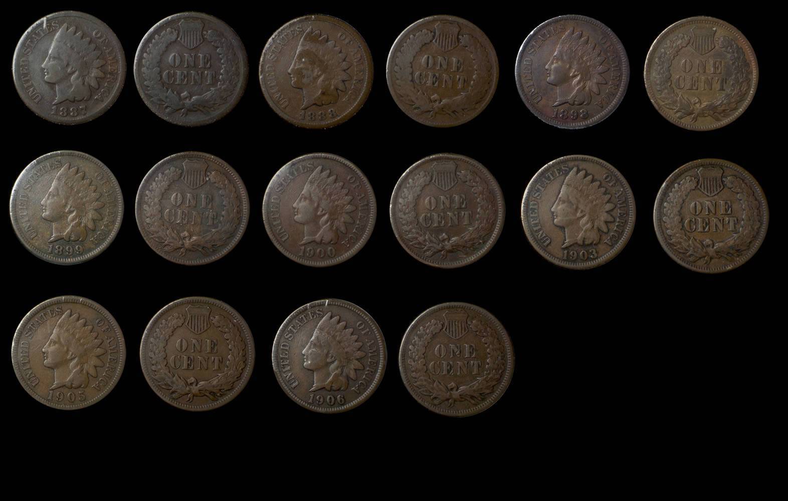 How'd-I-Do-For-$7.98?-Indian-Head-Cents-X-8-Grade-1898/1900