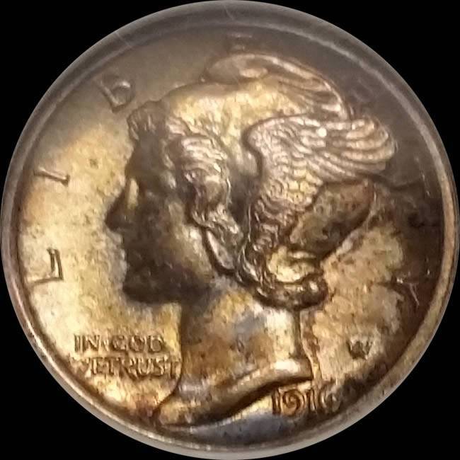 Toned-Mercury-Dimes;-My-Collection-And-Yours