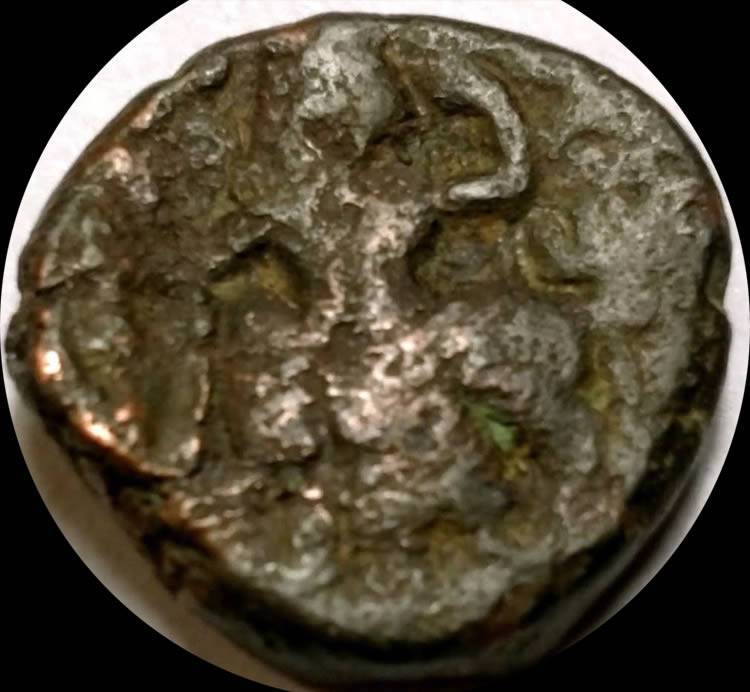 No-Idea.-Old,-Bronze?,-Thick,-Roundish,-Person-Wielding-A-Bow?,-Good-Luck!