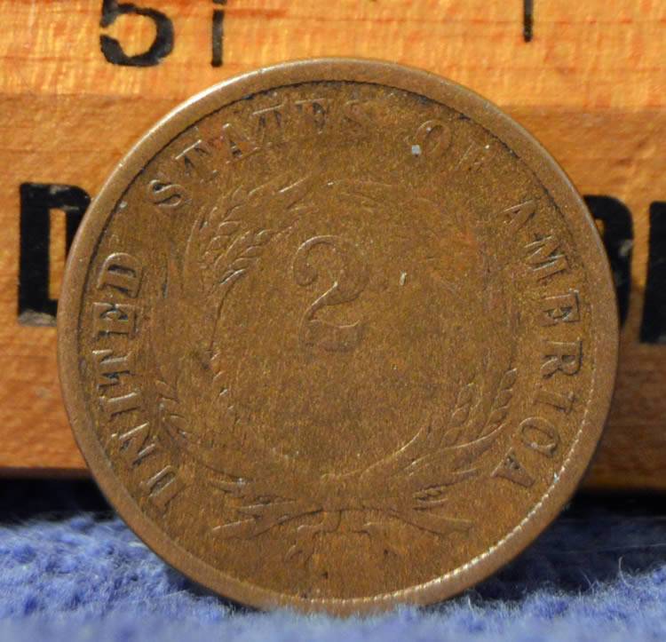 Even-Cheaper-Fun:-1865-Two-Cents-W/Full-Serif-D-In-United