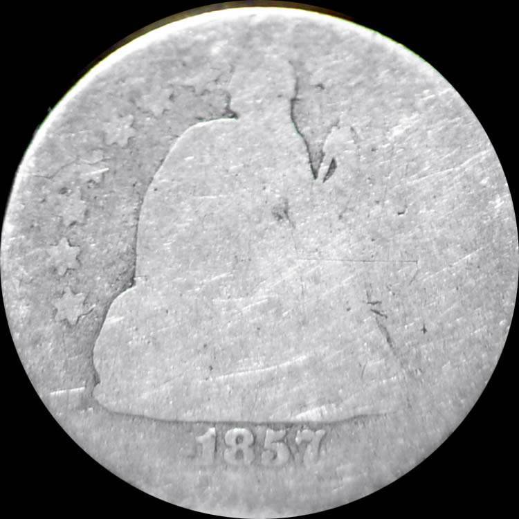 1857-Liberty-Seated-Dime-For-Grading