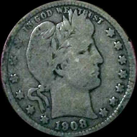 1908-D-Barber-Quarter-For-Grading