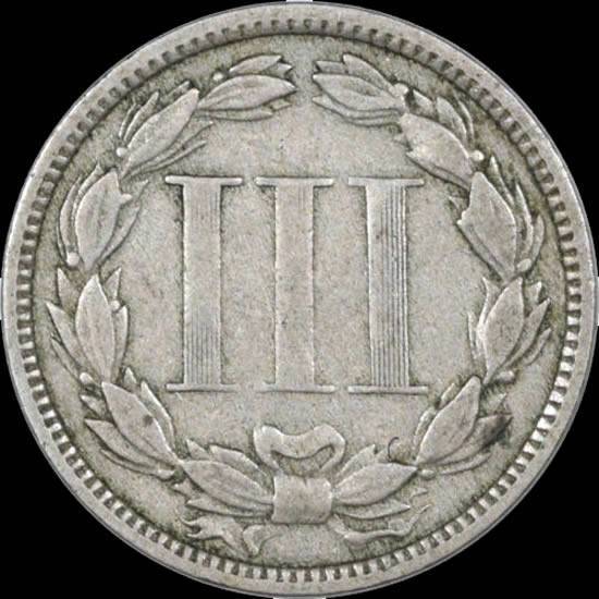 1873-Closed-3-Three-Cents-Nickel-For-Grading.
