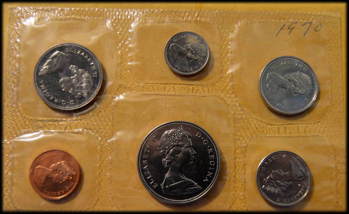 5-Canadian-Mint-Sets.--1968-1971.--Won-For-$14!