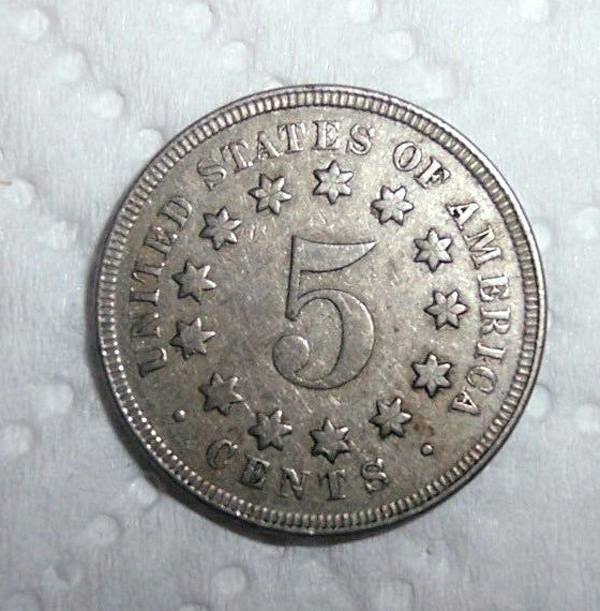 1867-Shield-Nickel-No-Rays-For-Grading,-Bad-Photos