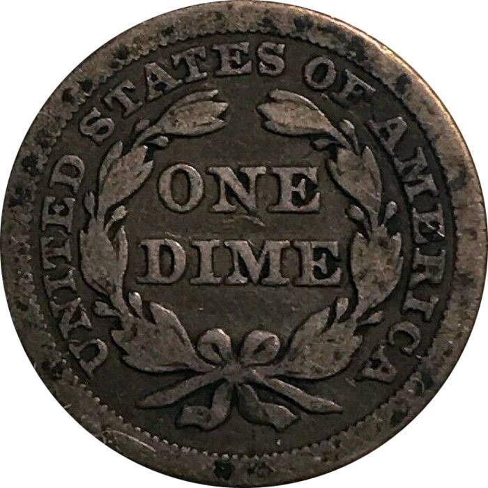 1857-Liberty-Seated-Dime-For-Grading