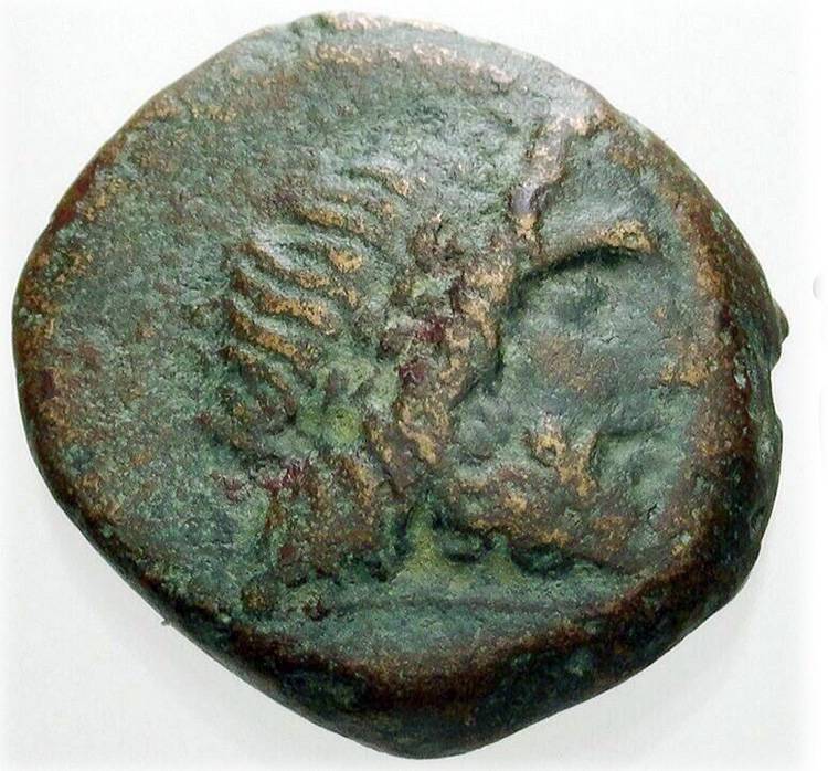 Identify-Help:-Greek-Ae20,-Bearded-Bust-Right,-Figure-Standing-Right-On-Rev
