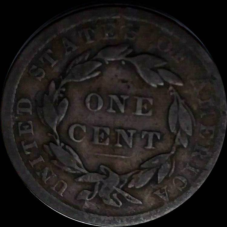 1839-Silly-Head-Large-Cent-For-Grading,-Before-And-After-Photos