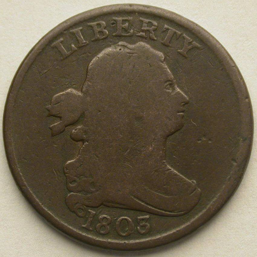 1803-Draped-Bust-Half-Cent-For-Grading