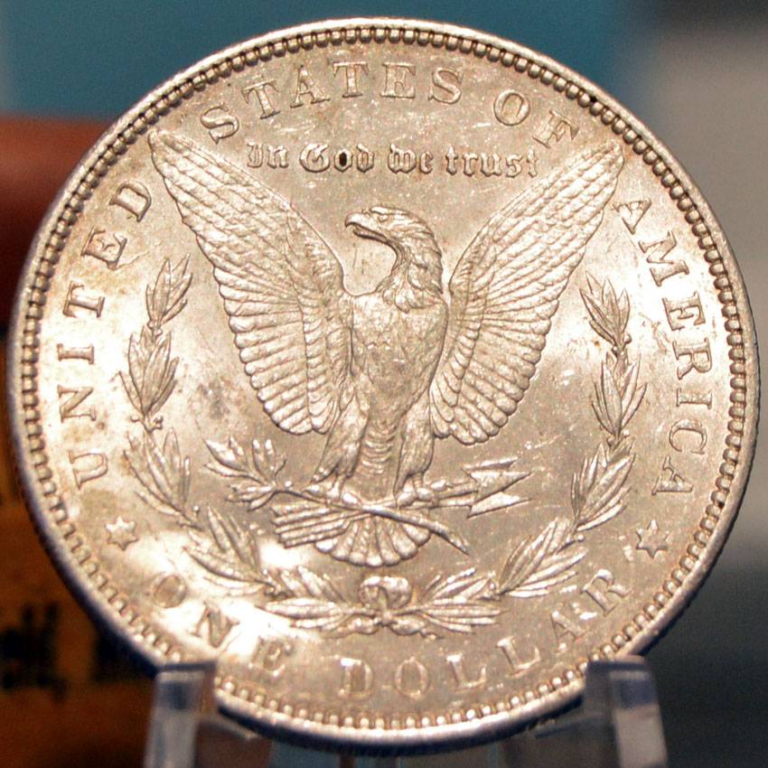 1890-Morgan-Dollar-For-Grading,-Old-Album-Coin-#2