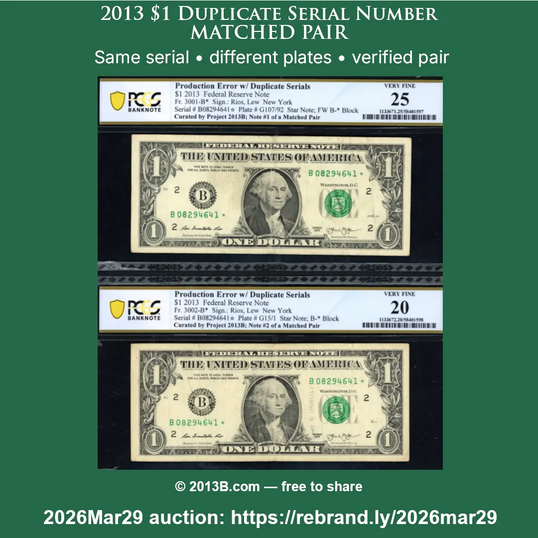 Auction-Mar-29-2026:-Rare-Duplicate-Serial-Number-Star-Note-Matched-Pair-Vf25,-VF20