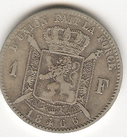 Grade-For-1866-Belgian-Franc