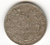 Grade-For-1909-Belgian-50-Cents