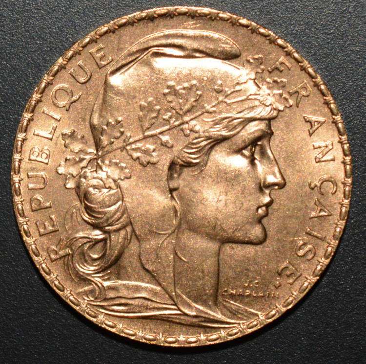 1913-France-20-Francs-For-Grading