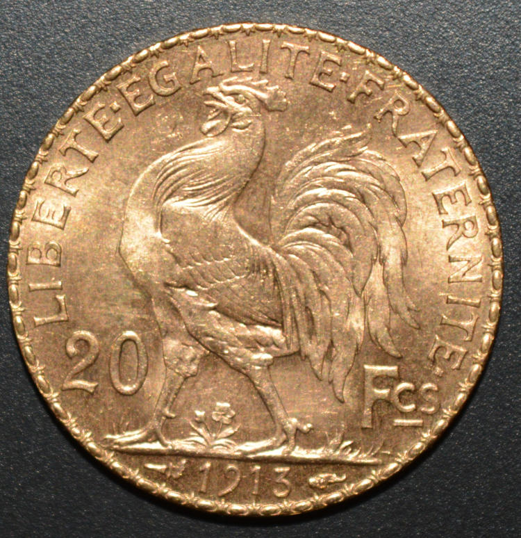 1913-France-20-Francs-For-Grading