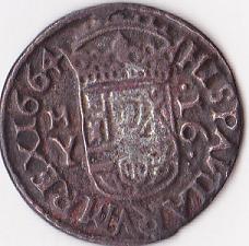 Topic:-16-Maravedies-1621-65---Felipe-Ivspain-1664