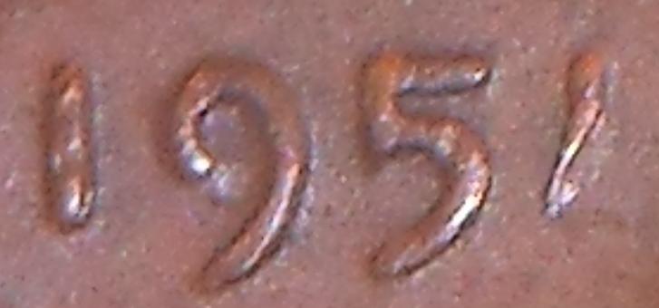 1951-Lincoln-Penny.-Slanted-1-Or-Die-Error?-Please-Help!
