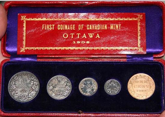 1908-Specimen-Set----Mint-Errors-On-3-Coins-In-The-Set