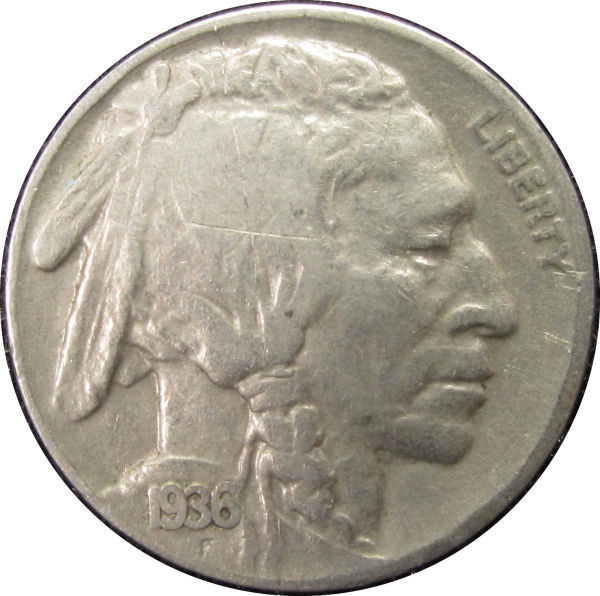 1936-Buffalo-With-Dot-Below-E-In-Cents