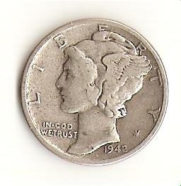 1942/-41-Mercury-Dime