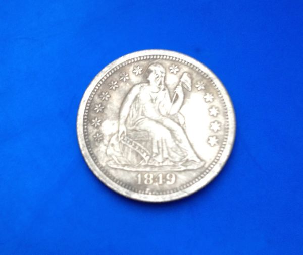 1849-Seated-American-Dime-From-Gold-Rush-Site-In-Panama