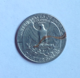 1983-Quarter-Copper-Swirl/Streak,-Error-Coin?