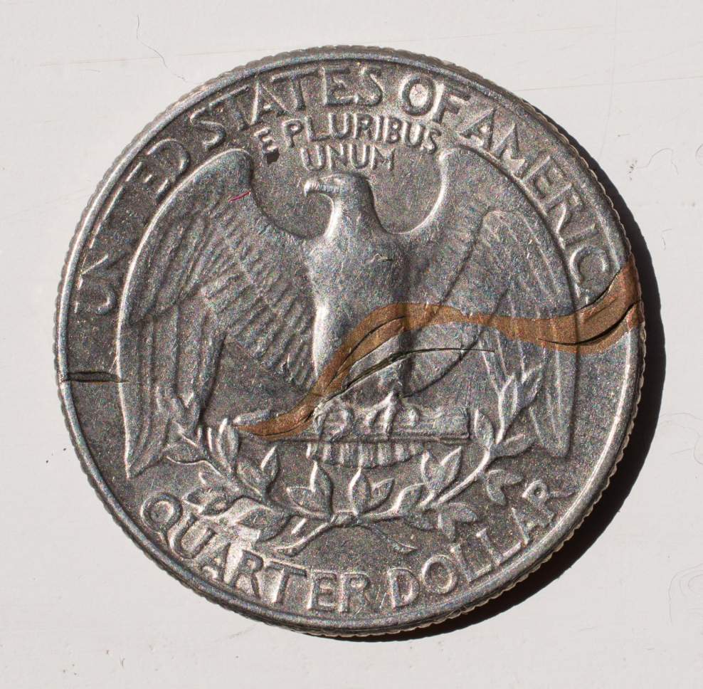 1983-Quarter-Copper-Swirl/Streak,-Error-Coin?