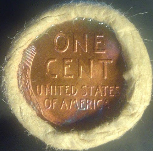 1942-D-Toned-OBW-Fed-Reserve-Lincoln-Wheat-Cent-Roll