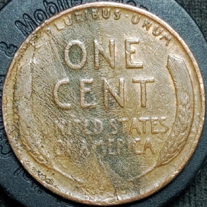 1942-P-Lincoln-Cent-Lamination,-Oxidized-Dark-
