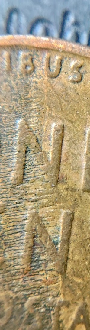 1942-P-Lincoln-Cent-Lamination,-Oxidized-Dark-