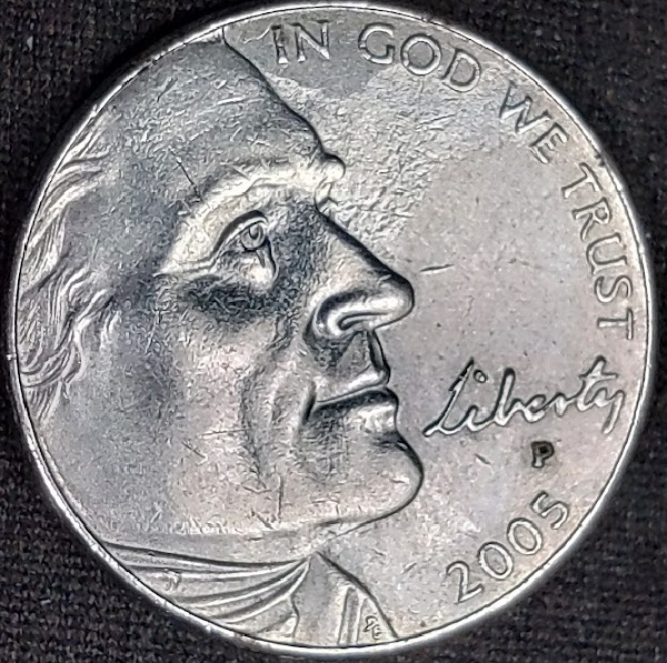 2005-P-Jefferson-Nickel-Oiv-Ocean-In-View--Interior-Die-Break-&-Struck-Through-Grease