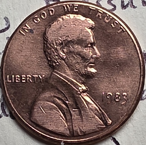 1983-P-Lincoln-Cent-From-OBW--Weak-Strike-2.46g