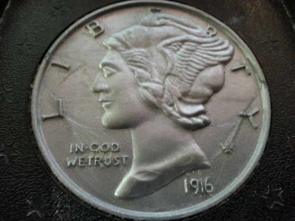 1914-D-LWC,-1916-W-Merc,-And-1918/7-Buff-Found--In-Circulation