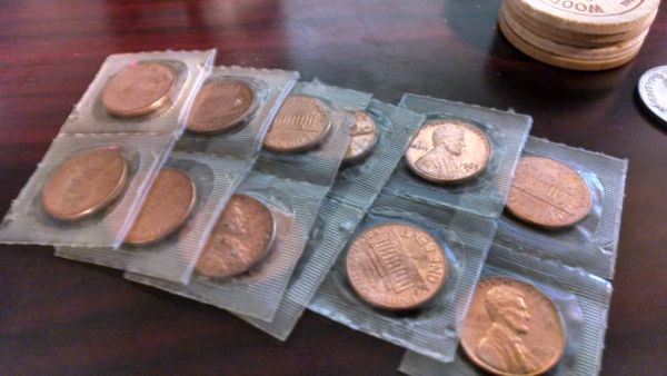 1963-D-Lincoln-Cents-In-Single-Perferated-Packets