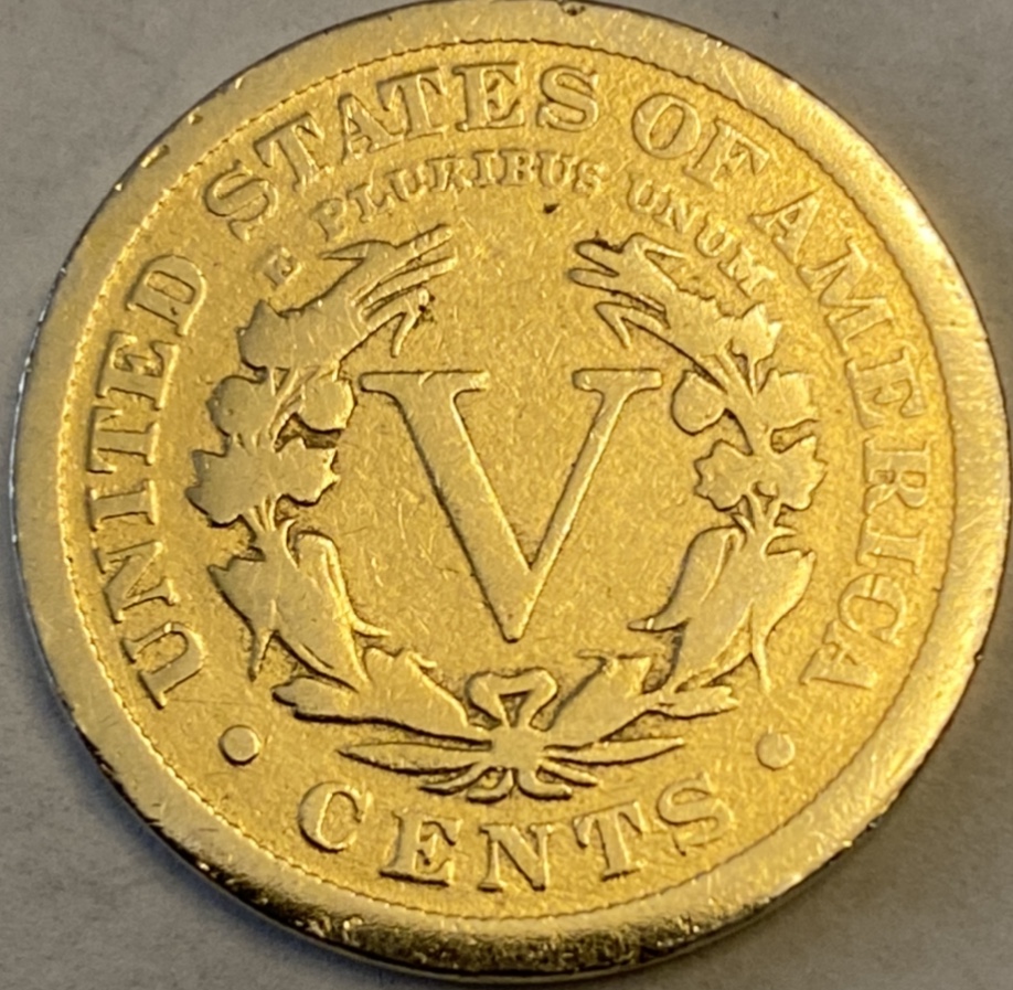 Liberty-V-Nickel-1910-Looks-Gold-Plated.
