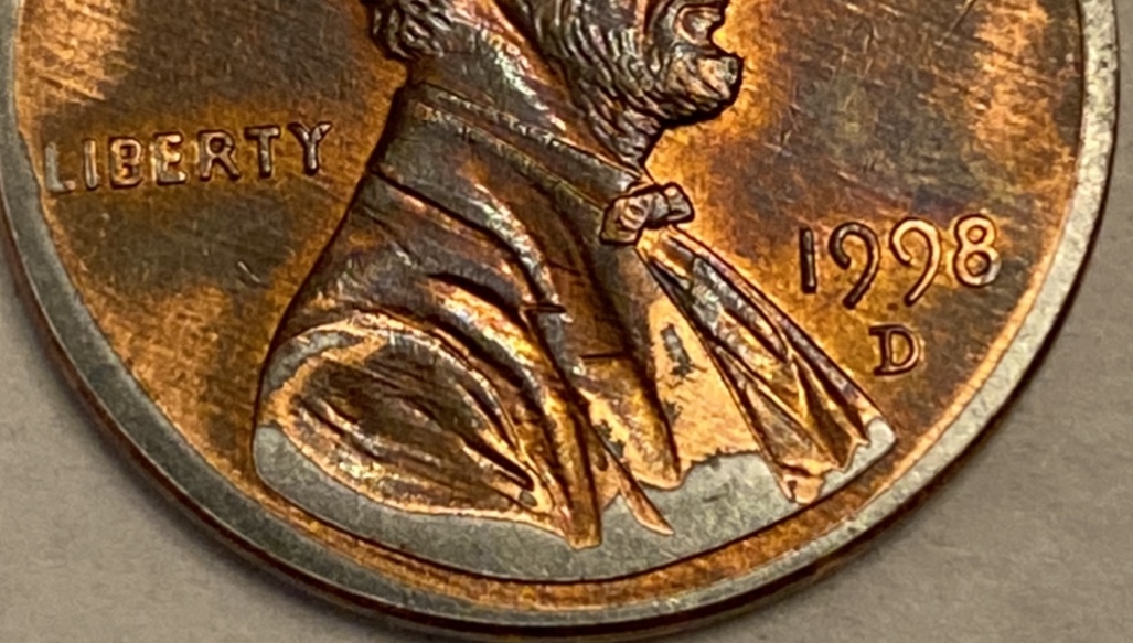 1998-D-Penny.-Finnish-Is-Wearing-Off-And-Thinner-Than-Normal