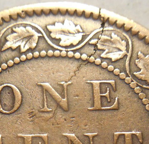 1859-Cent-With-Cracked-Planchet.
