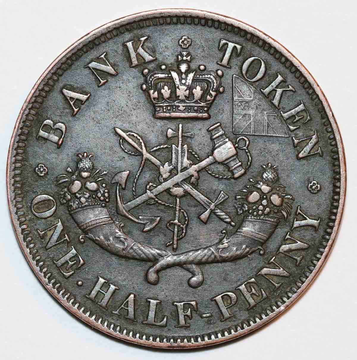 1857-St.-George-Half-Penny-Token---Variety?