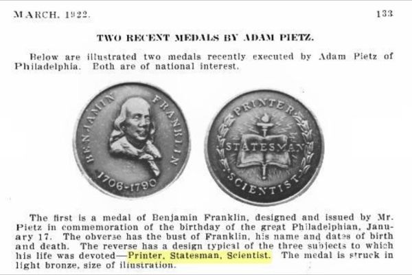Benajmin-Franklin-Silver-Token-/-Medal-ID-Help
